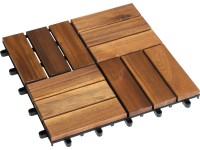 OBI WPC dlaždice s CLICK systémom kombinovaná akáciové drevo 30x30x2, 4 cm, 6 ks