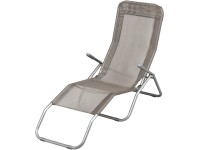 DESIGNlink Skladacie záhradné lehátko sivé 157,5 x 49,5 cm