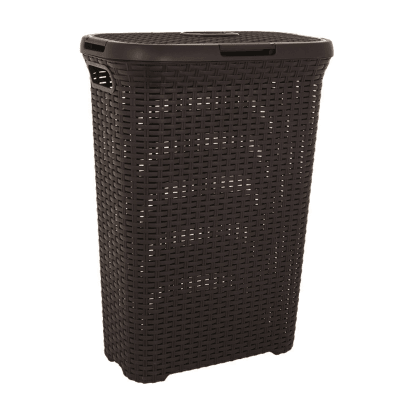 CURVER Kôš na špinavú bielizeň RATTAN hnedý 40 l, 61,5 x 26,5 x 44,7 cm