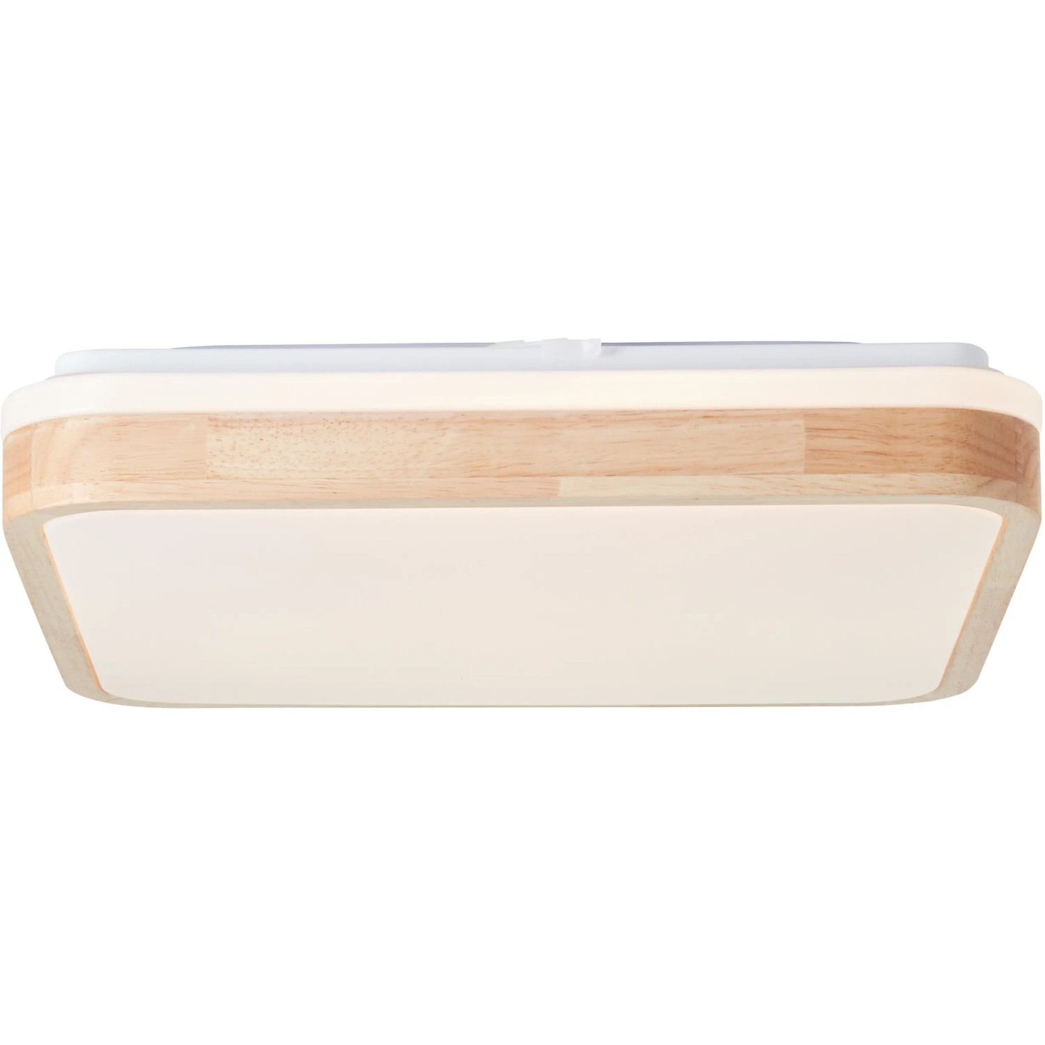 E-shop Brilliant Stropné LED svietidlo Tumeo, biele, drevo, 40 x 40 cm