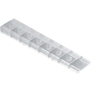 Hettich podložky, 4 transparentné plastové odlamovacie kliny, 20x100mm, pre nábytok.