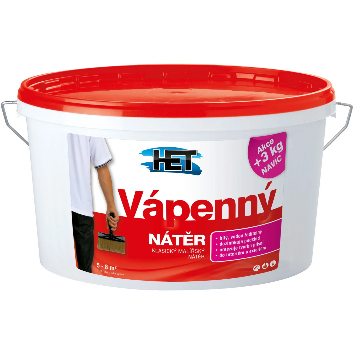 E-shop Het Vápenný náter biely 12 kg + 3 kg