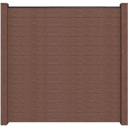 GroJa Zapichovací plot Solid štvorcový 180 cm x 180 cm x 1,9 cm Terra