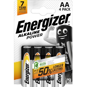 Energizer Alkaline Power AA batérie, balenie 4 ks. Mignon batérie pre každodenné zariadenia.