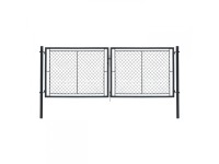 PILECKÝ Dvojkrídlová brána IDEAL II. Zn+PVC antracitová 3605 x 950 mm
