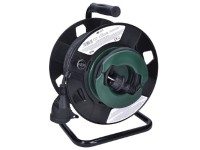 Solight Predlžovací prívod na bubne IP44, 1 zásuvka, 3x1,5mm2, čierna, 25 m