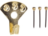 LUX Háčik na obrazy veľkosť 3 pomosadzený, 2 ks