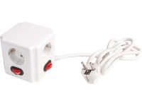 OBI Rozbočovacia zásuvka - kocka s vypínaním jednotlivých zásuviek, 4-násobná OBI Rozbočovacia zásuvka - kocka s vypínaním jednotlivých zásuviek, 4-násobná