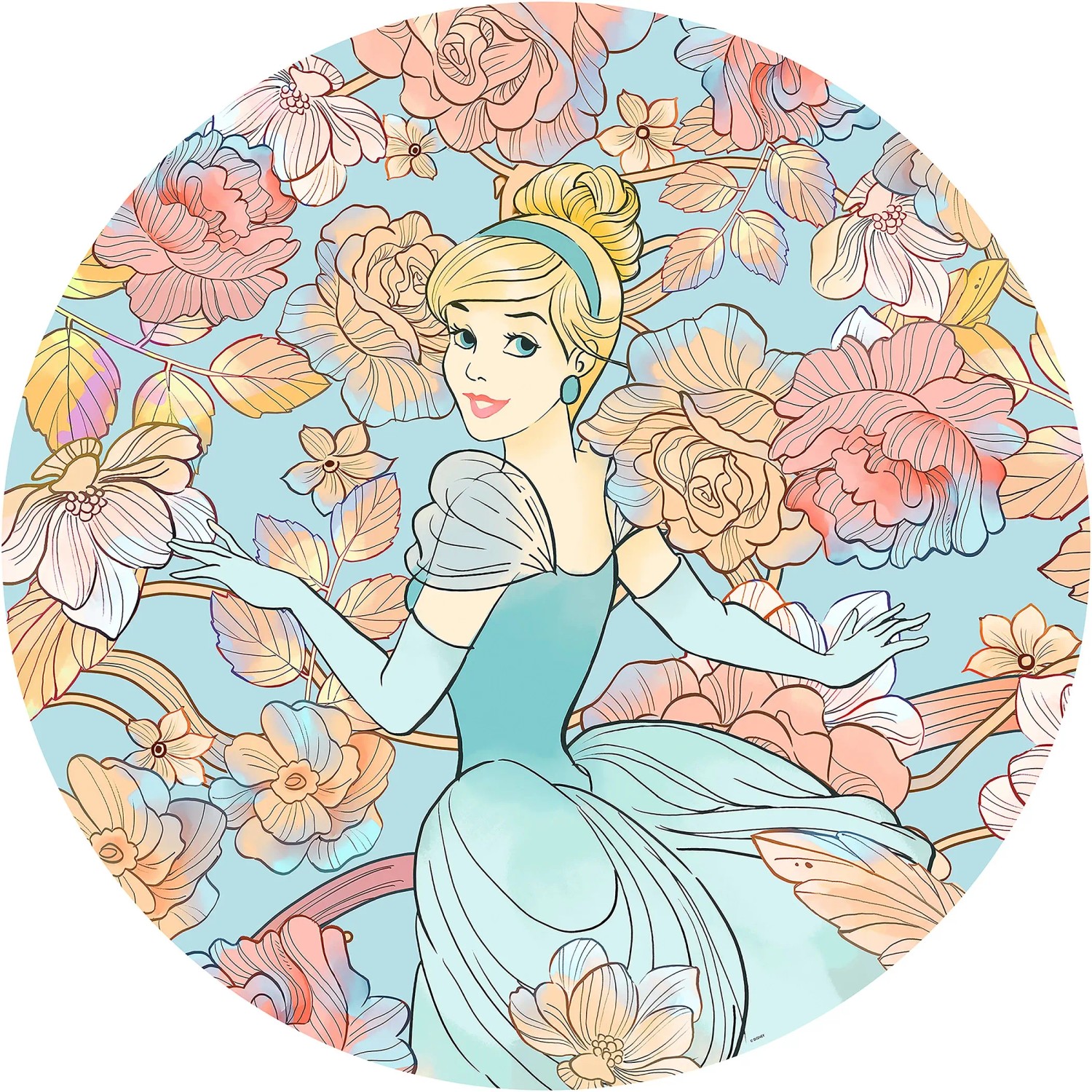 E-shop Komar Samolepiaca vliesová fototapeta Dot Cinderella Pastel Dreams pr. 125 cm