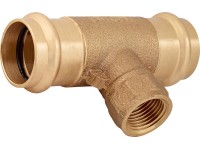 Lisovací T-diel červená mosadz, pr. 28 mm x 18,6 mm (Rp 1/2) x 28 mm, 1 ks