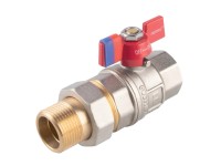 Ferro Guľový plnoprietočný kohút KFPS1 so šróbením, motýlik ŠM 1/2