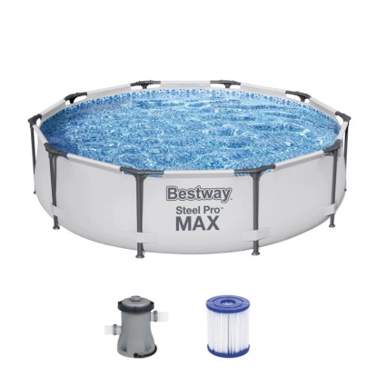 Bestway Bazén Steel Pro MAX sv.sivý, filtrácia pr. 305x76 cm (EN)