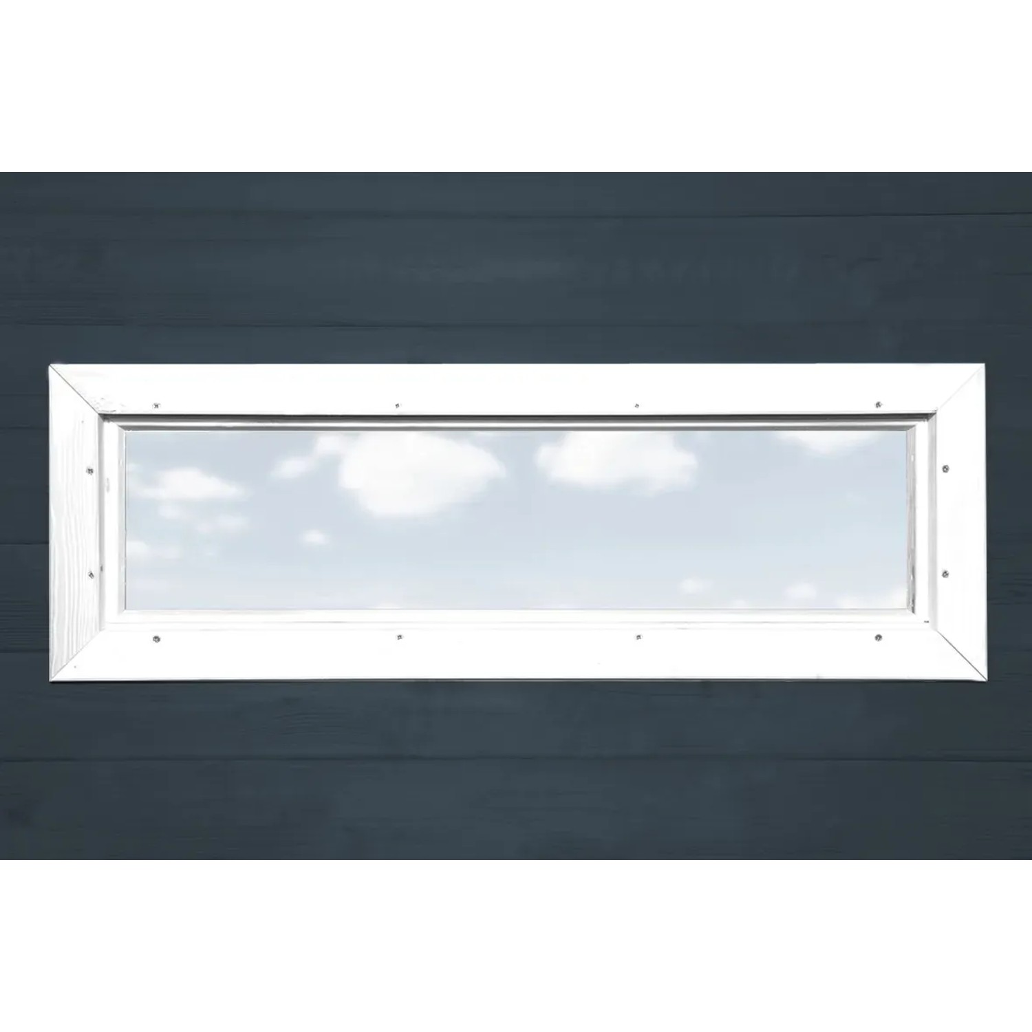 E-shop Weka Jednokrídlové okno pre domček s hr. steny 21/28 mm, biela, 125 x 40 cm