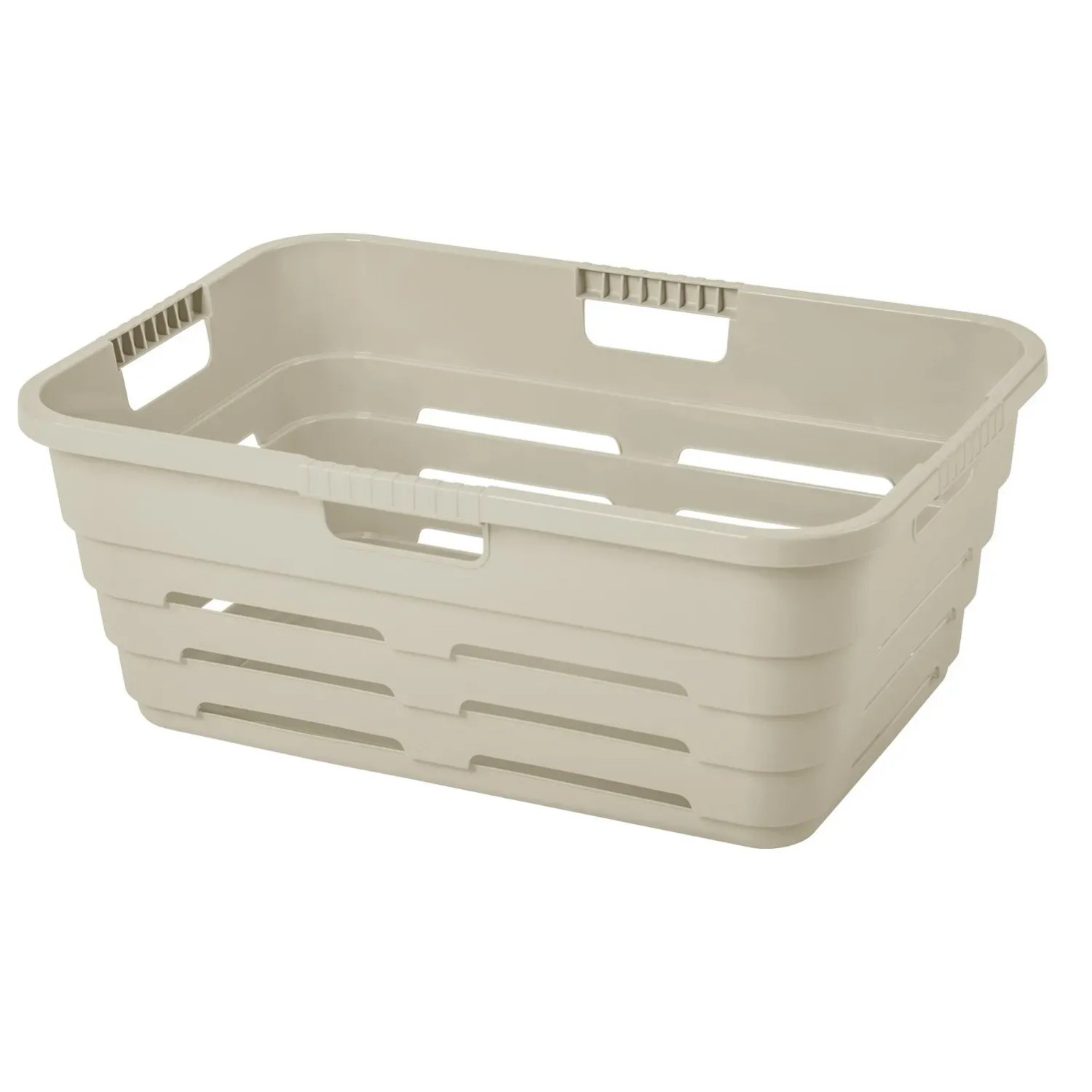 E-shop Tontarelli Kôš na čistú bielizeň MAYA s otvormi krémová, 55 x 38 x 22 cm, 32 l