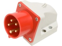 CEE nástenná zástrčka 5-pólová IP44 16 A červená