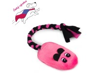 Pískacia potvorka pre psov - krysa, ružová, 18 x 9 cm