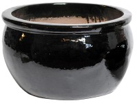 Mega Collections Kvetináč Glazed Bavaria lesklá čierna pr. 36 x 24 cm Mega Collections Kvetináč Glazed Bavaria lesklá čierna pr. 36 x 24 cm