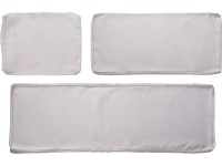 Náhradná Sada povlakov na podušky pre rohovú jedálenskú zostavu Dowerin sivá 8-d