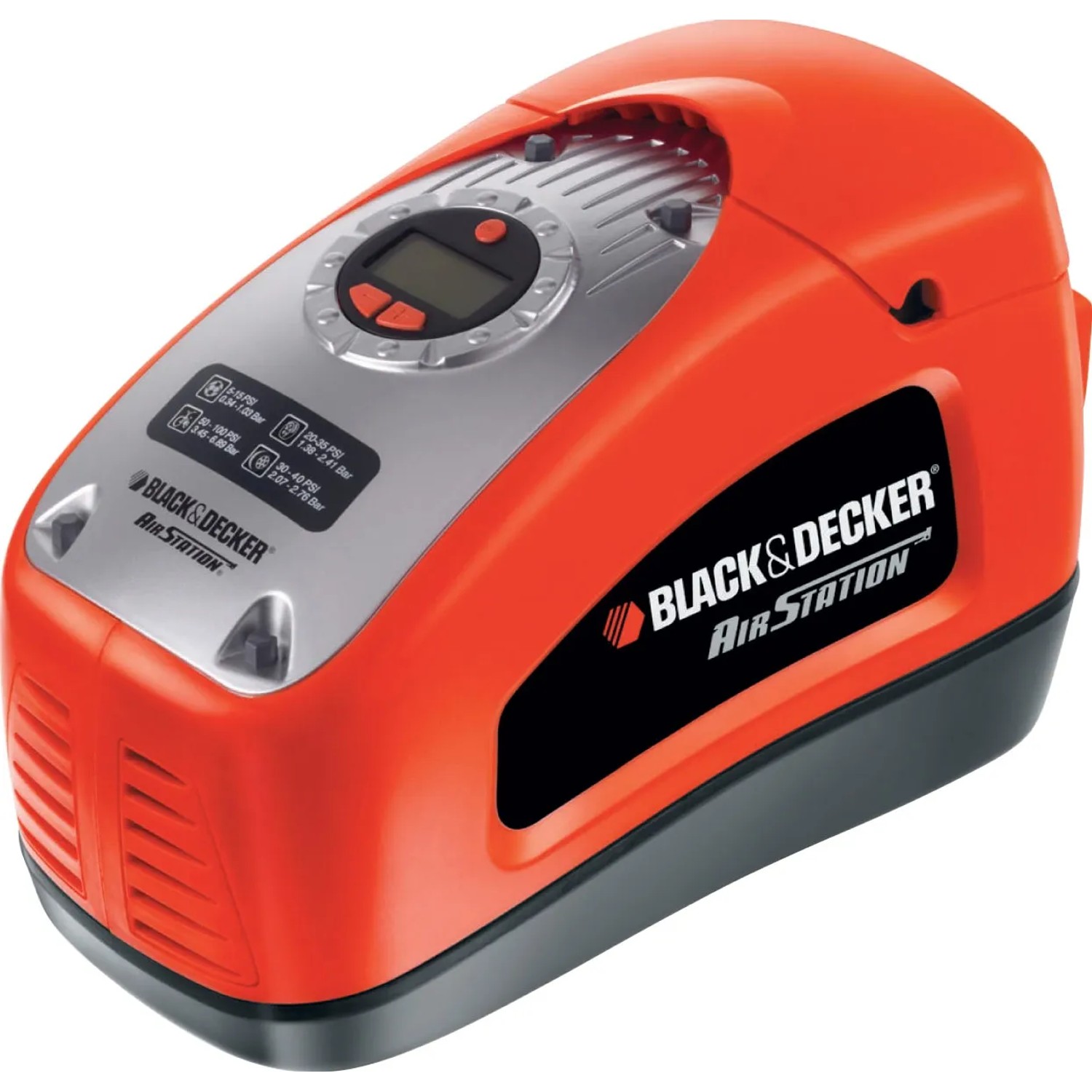 E-shop Black+Decker Elektrická kompresorová stanica ASI300 s konektorom 12 V a 230 V