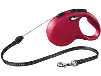 Flexi Vôdzka navíjacia lanková New Classic, veľkosť S, 5 m, červená