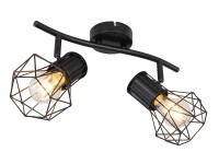 GLOBO 2bodové svietidlo PRISKA čierna E27 40 W 340 x 130 x 190 mm