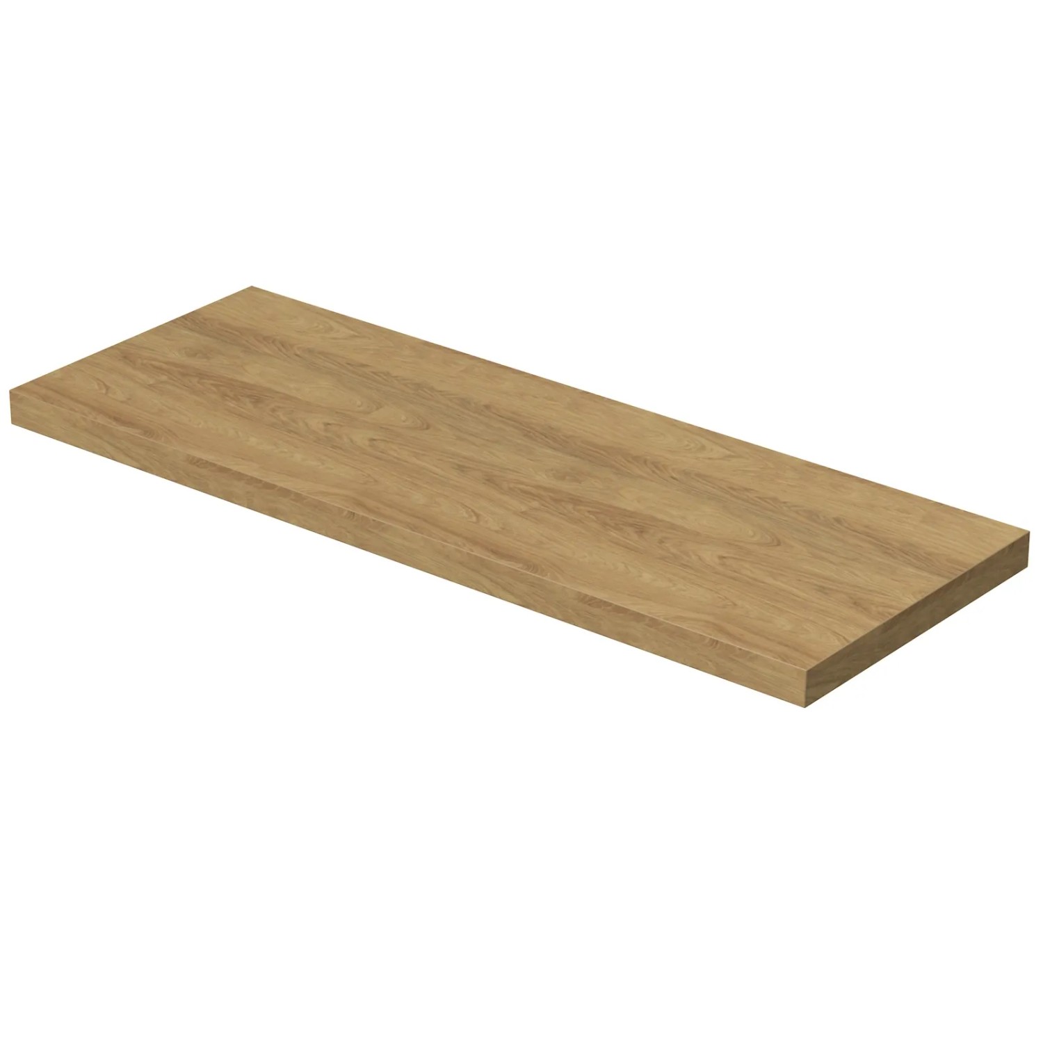 E-shop INTEDOOR Umývadlová doska BEE bez výrezu, š. 150 cm, dub Hickory