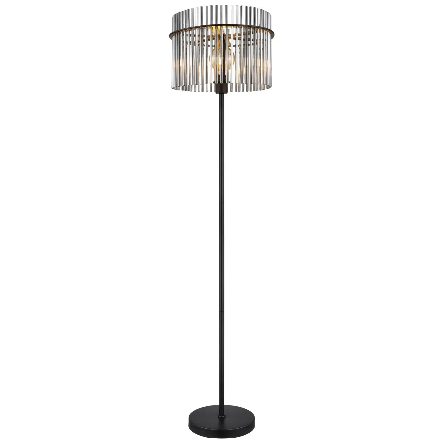 E-shop GLOBO Stojaca lampa GORLEY čierna 1 x E27 max. 60 W, pr. 38 x 152 cm