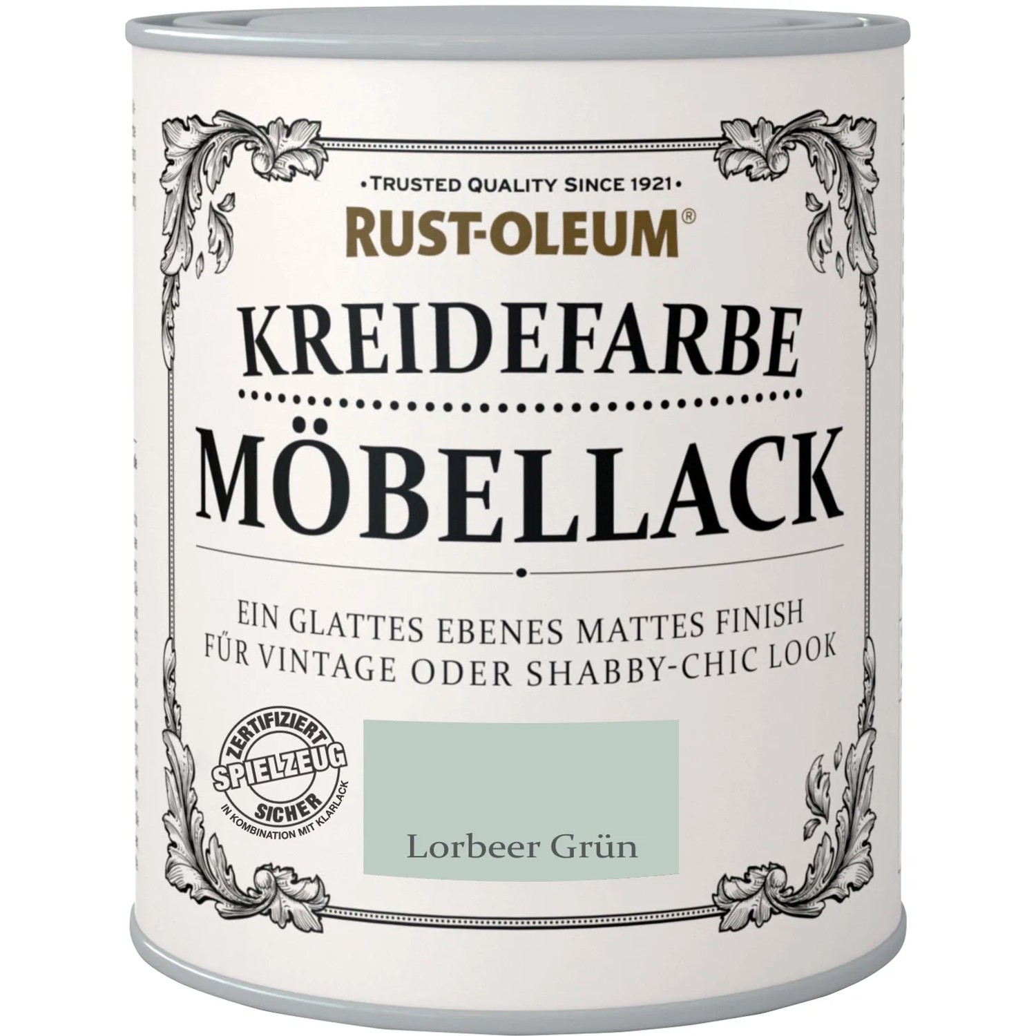 E-shop Rust-Oleum Kriedová farba na nábytok, vavrínová zelená matná, 125 ml