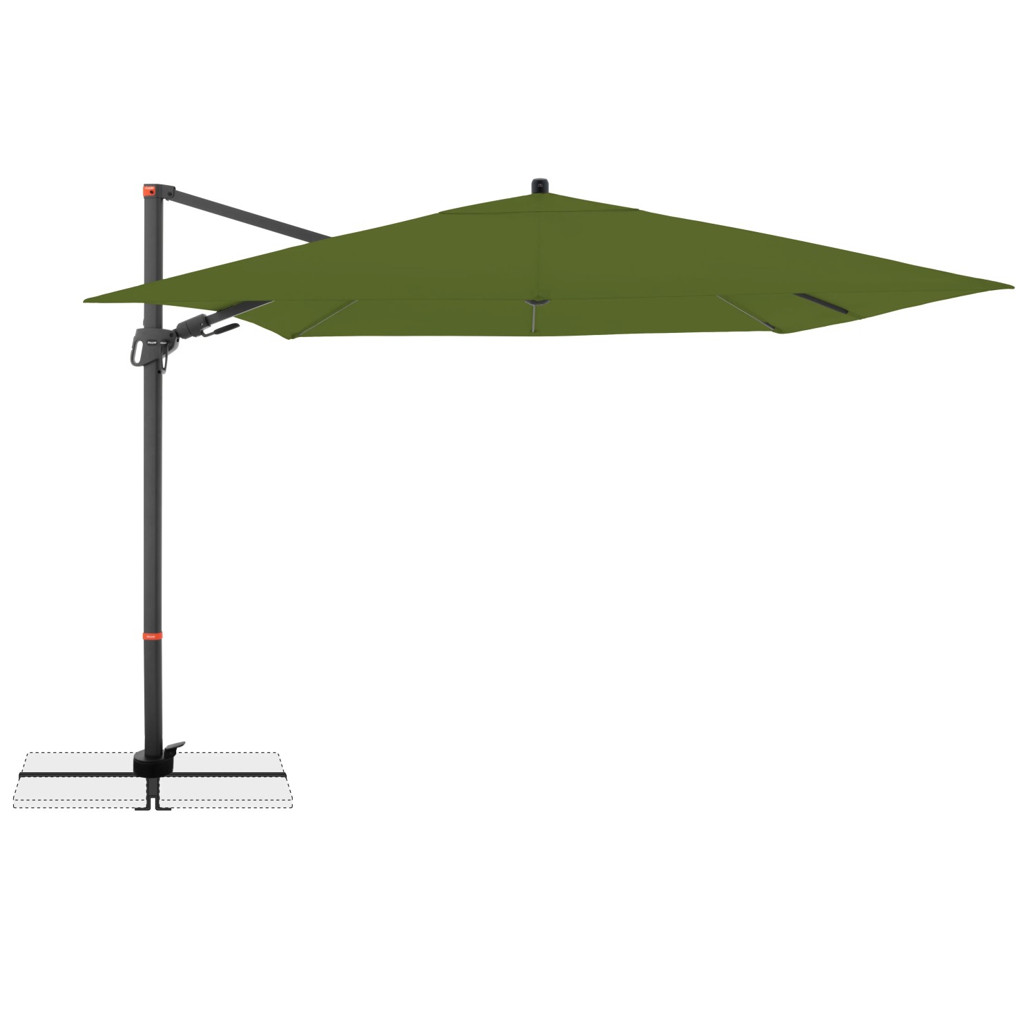 E-shop Doppler Výkyvný závesný slnečník MyZone kiwi 280 x 280 cm