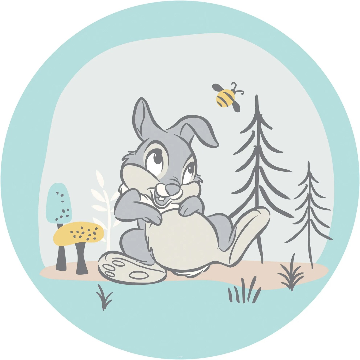 E-shop Komar Samolepiaca vliesová fototapeta Dot Bambi Thumper pr. 125 cm