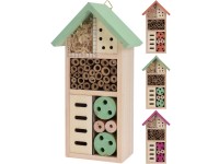 Hmyzí domček drevený, rôzne farby, 1 ks, 26 x 13 x 8,5 cm