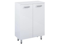 Maximus Spodná kúpeľňová skrinka Eve, 2 dvierka, lesklá biela, 60 cm