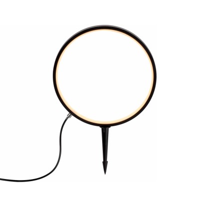 Just Light. Vonkajšie LED svietidlo so zápichom Zirkulu IP65 čierna 48 x 32 cm