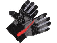 Pracovné rukavice so silikónovými nopkami, čierno-sivá, veľ. 10