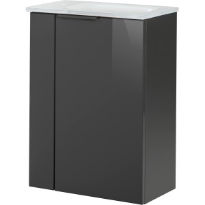 Skrinka pod umývadlo Fackelmann SBC, antracitová, šírka 44 cm.