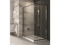 RAVAK 1/2 sprchovacieho kúta Blix BLRV2K-100 bright alu+transparent 100 x 190 cm