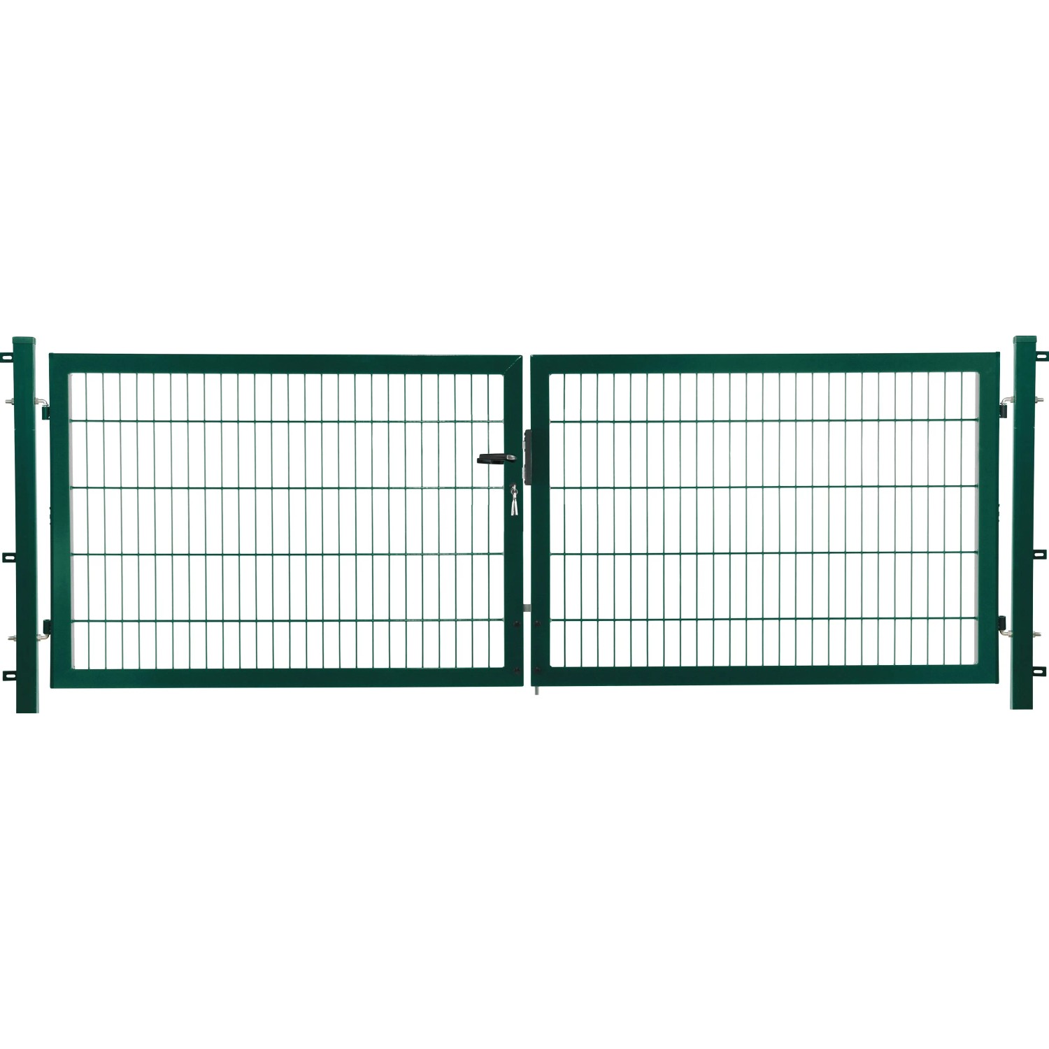E-shop Dvojkrídlová brána Comfort z jednoduchého zváraného pletiva zelená 100 x 300 cm