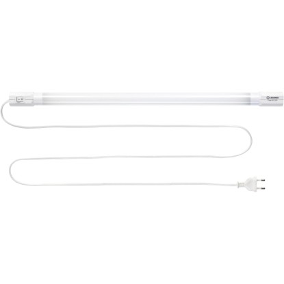 Biele LED podlinkové svietidlo Ledvance TubeKit, 120 cm, s káblom a zástrčkou.