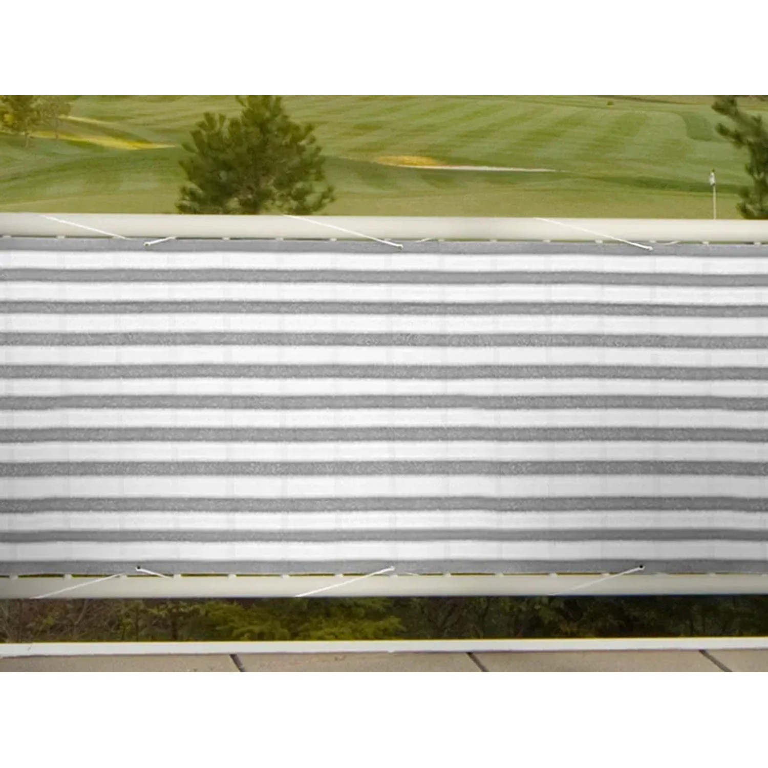 E-shop Floracord Balkónová zástena HDPE, sivo-biela, 180 g/m2, 500 x 90 cm