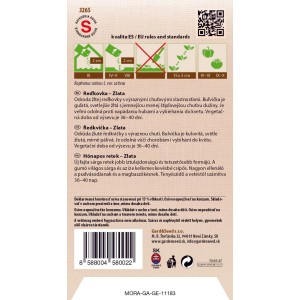 GardenSeed Premium Semienka Reďkovka Zlata