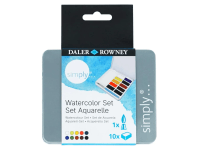 Daler Rowney Cestovná súprava akvarelových farieb SIMPLY, 10-dielna