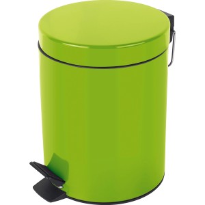 Spirella Sydney Nášľapný kôš, 3L, kiwi zelená, kovový kozmetický kôš s pedálom.