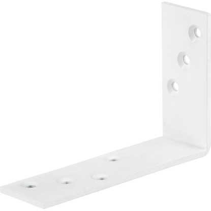 Konštrukčný uholník biely práškový nástrek 120 mm x 80 mm x 35 mm