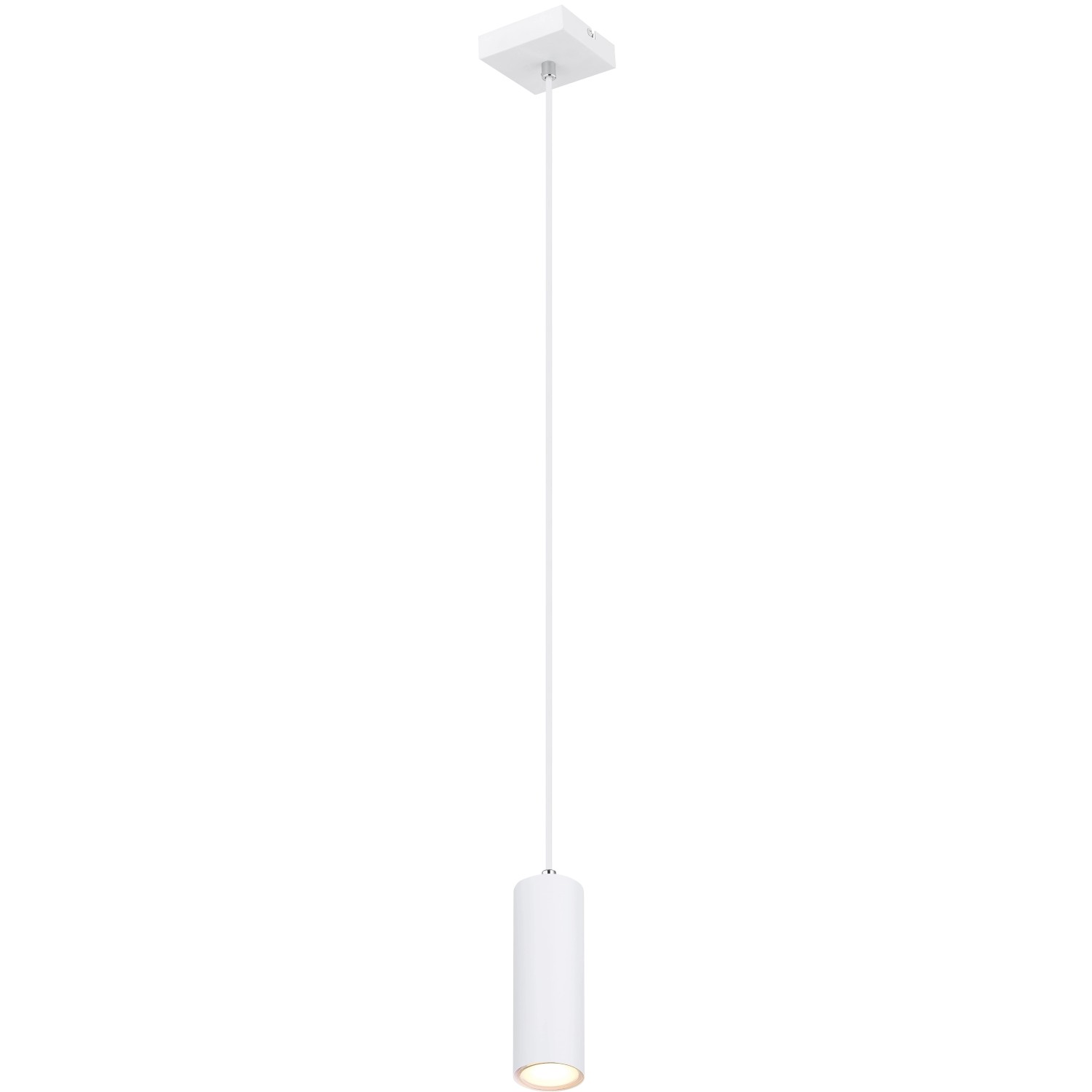 E-shop GLOBO Závesné 1bodové svietidlo ROBBY biela GU10 35W 90 x 90 x 1200 mm