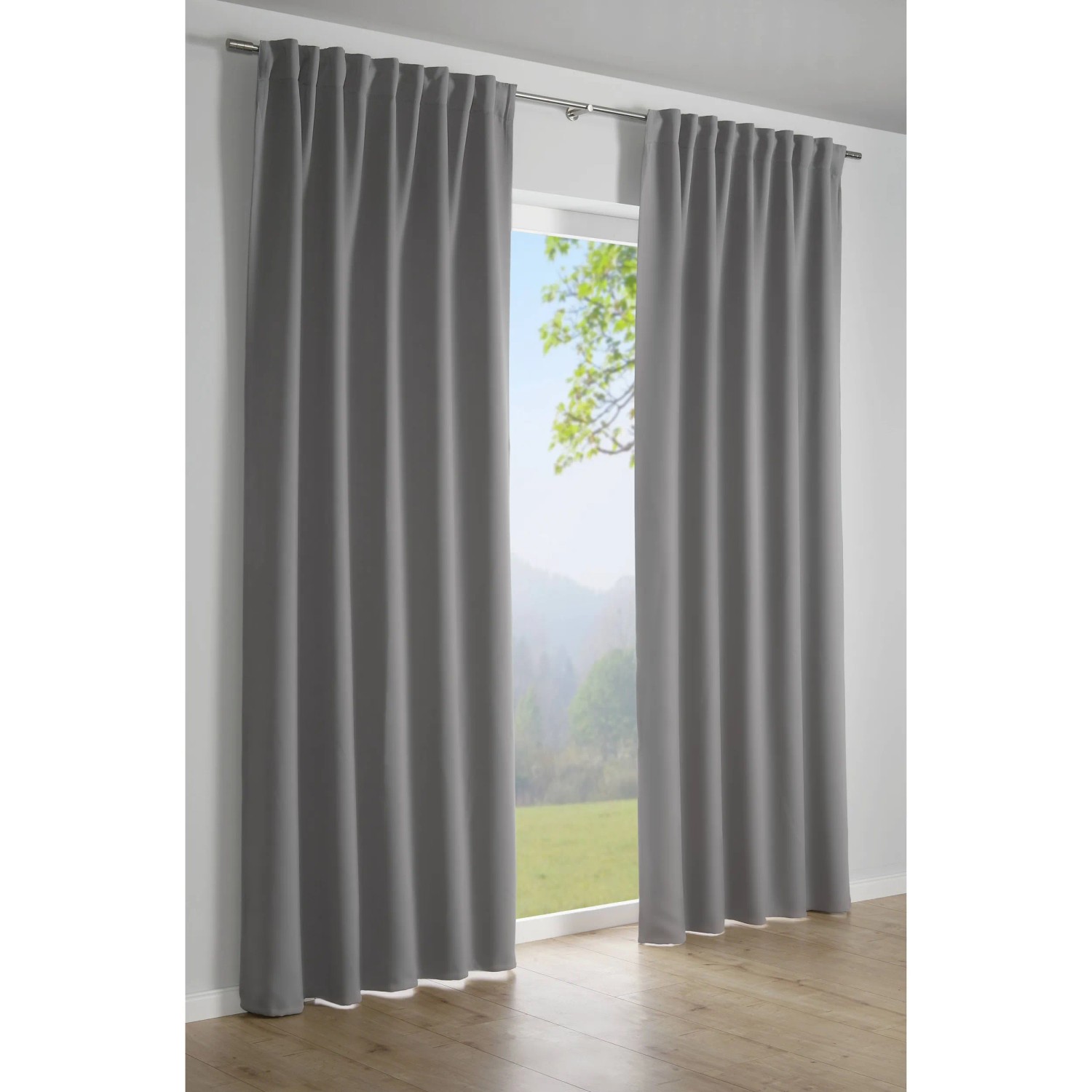 E-shop Sehlbach Záves so skrytými pútkami Dimout, sivý, 245 x 140 cm