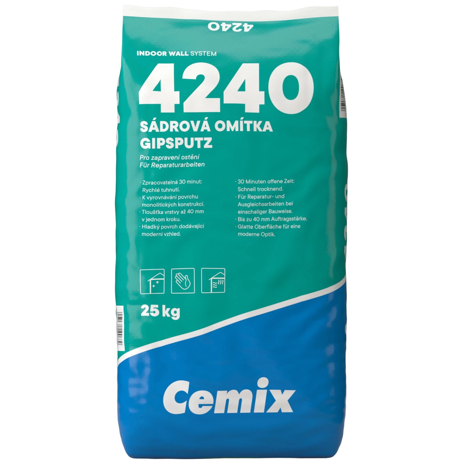 E-shop Cemix 4240 Sadrová omietka 25 kg