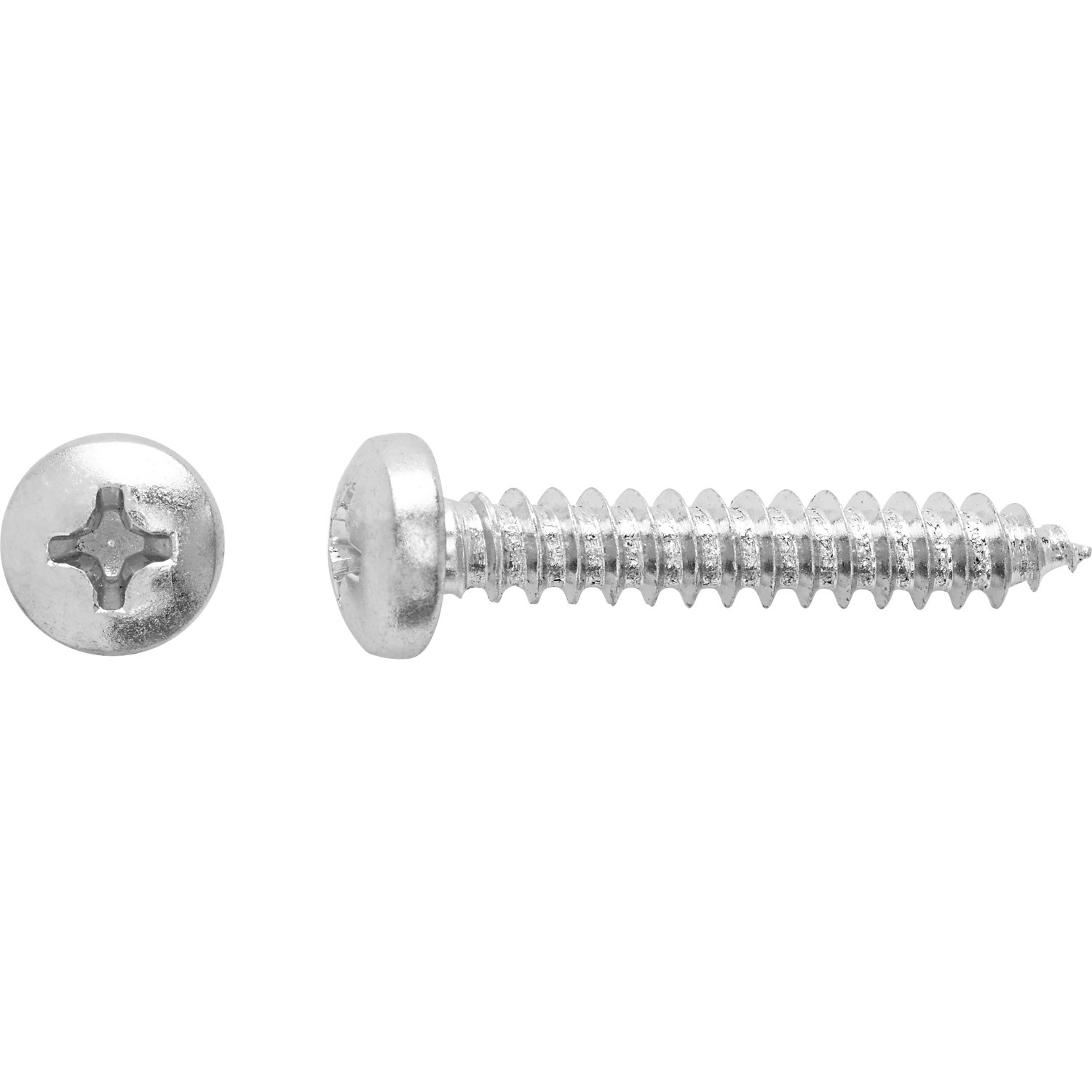 E-shop Skrutka do plechu s polguľatou hlavou PH1 plný závit oceľ A2 2,9 x 13 mm, 12 ks
