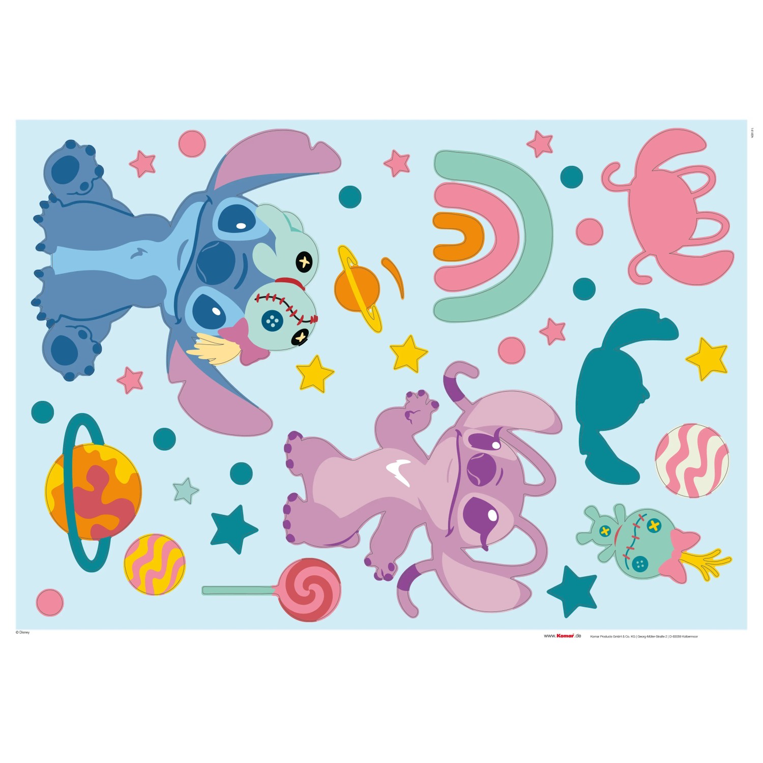 E-shop Komar Samolepka na stenu Stitch World 50 x 70 cm, 35dielna