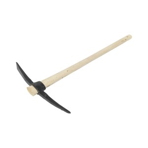 LUX Classic krompáč s násadou, záhradné ručné náradie na uvoľnenie tvrdej pôdy.