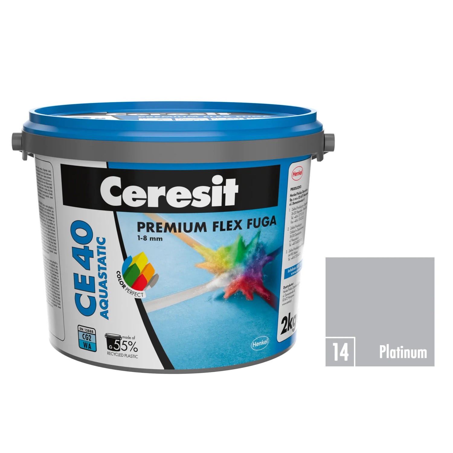 E-shop Ceresit Flexibilná škárovacia hmota CE 40 Aquastatic Platinum, 2 kg